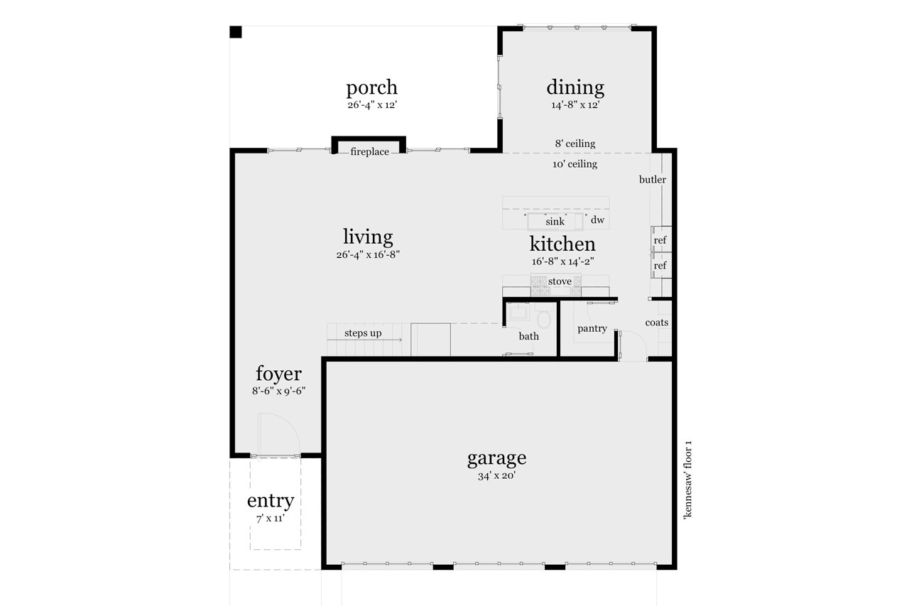 Modern House Plan - Kennesaw 25147 - 1st Floor Plan