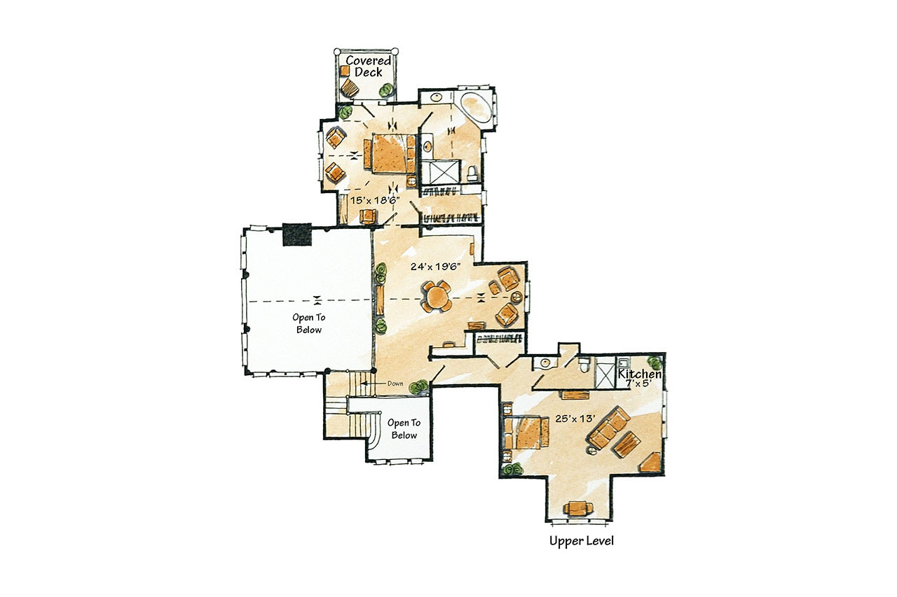 Lodge Style House Plan - Aspen Creek 25331 - 2nd Floor Plan