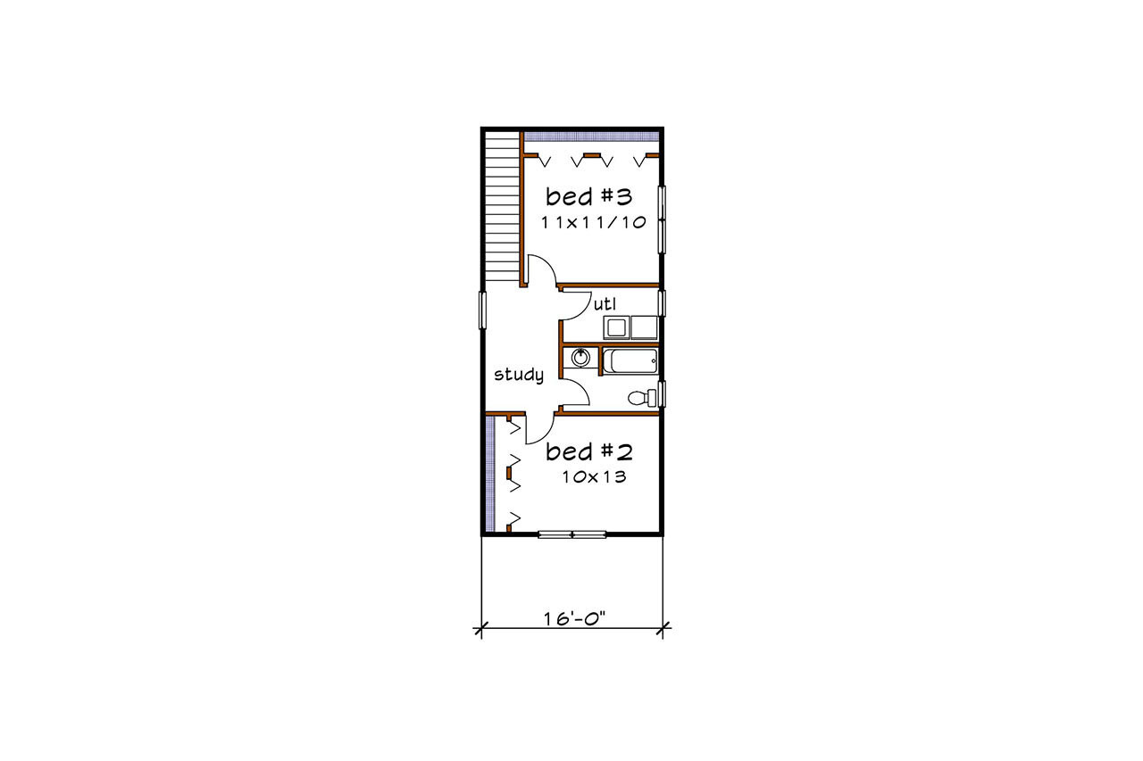 Secondary Image - Farmhouse House Plan - 25760 - 2nd Floor Plan