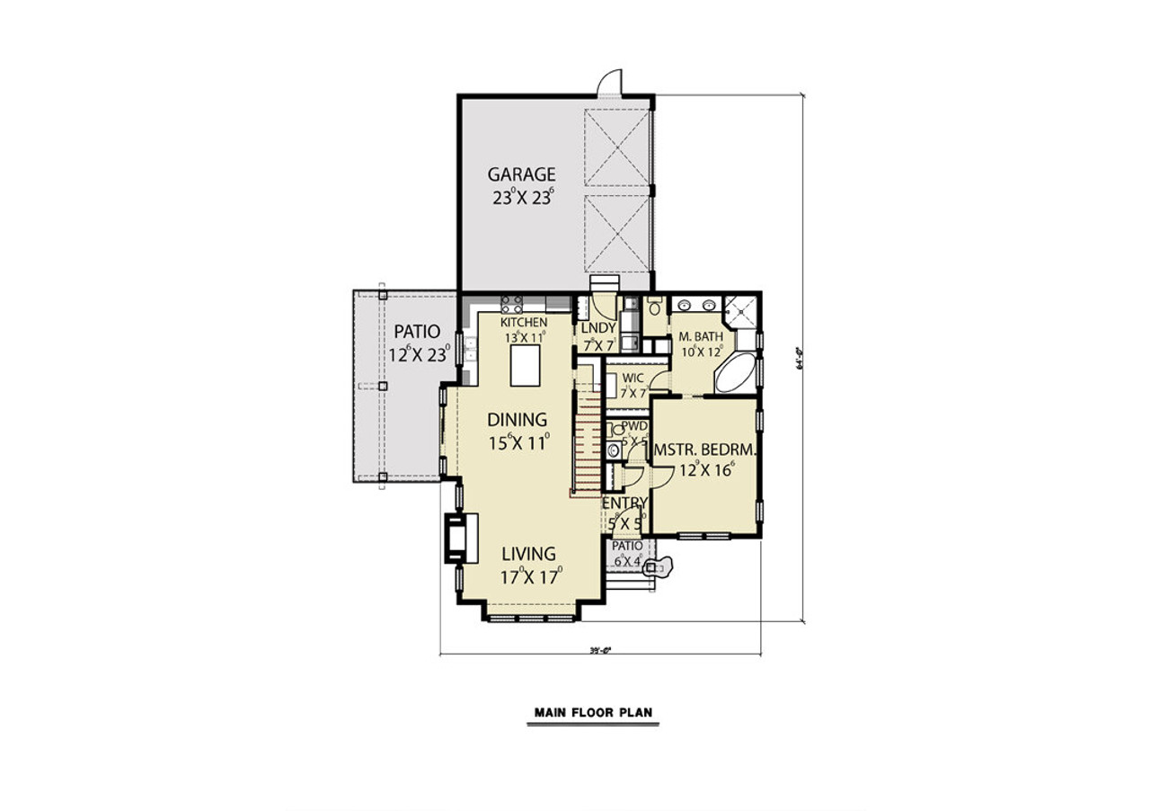 Contemporary House Plan - 26121 - 1st Floor Plan