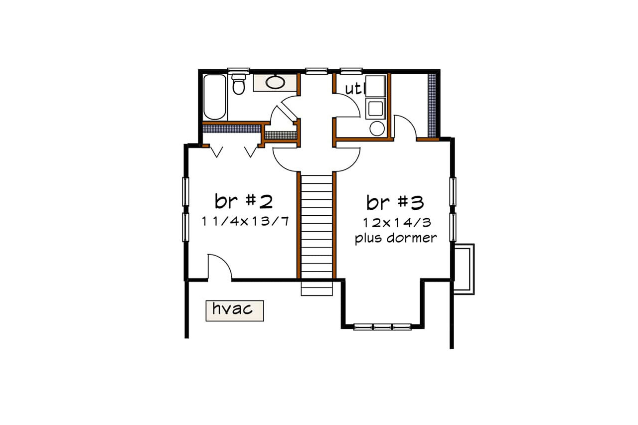 Cottage House Plan - 26201 - 2nd Floor Plan
