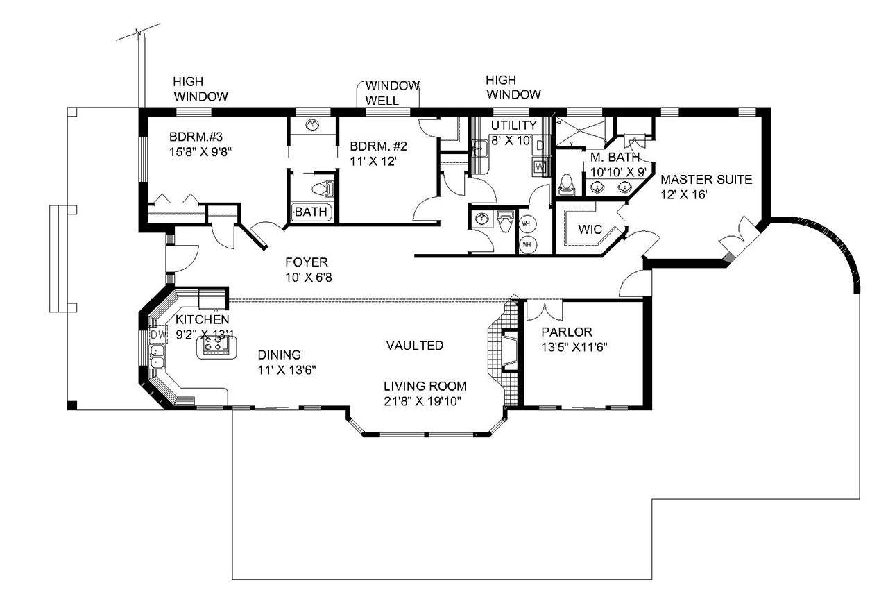 Traditional House Plan - 26578 - 1st Floor Plan