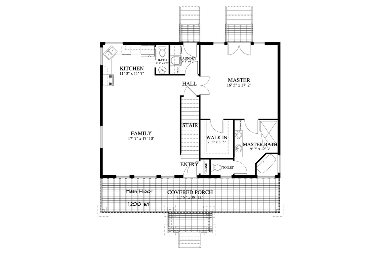 Country House Plan - Beck 26594 - 1st Floor Plan