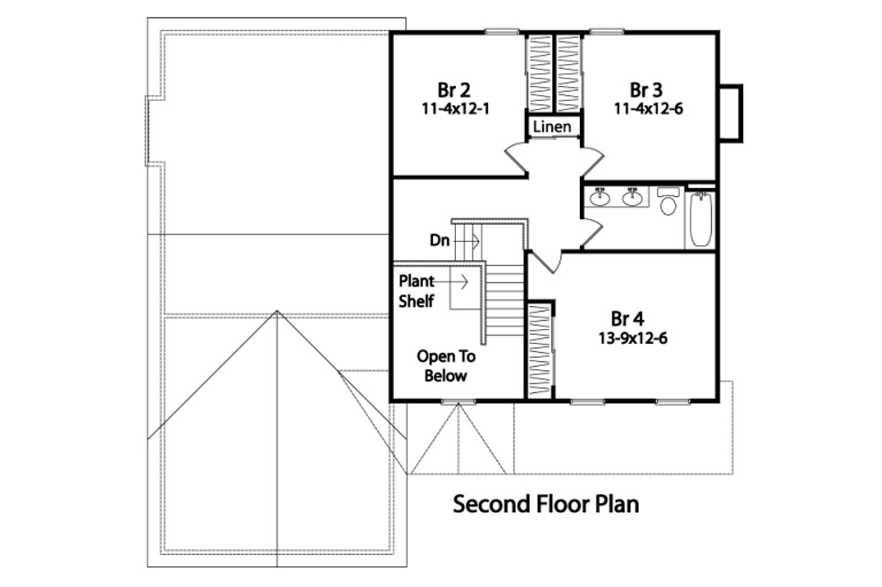 Secondary Image - Traditional House Plan - 26728 - 2nd Floor Plan