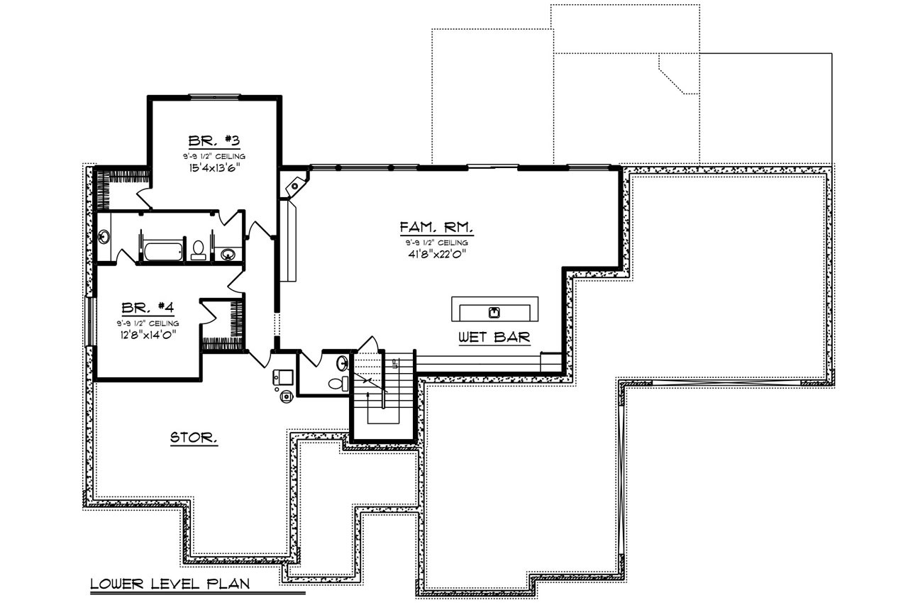 Ranch House Plan - 27236 - Basement Floor Plan