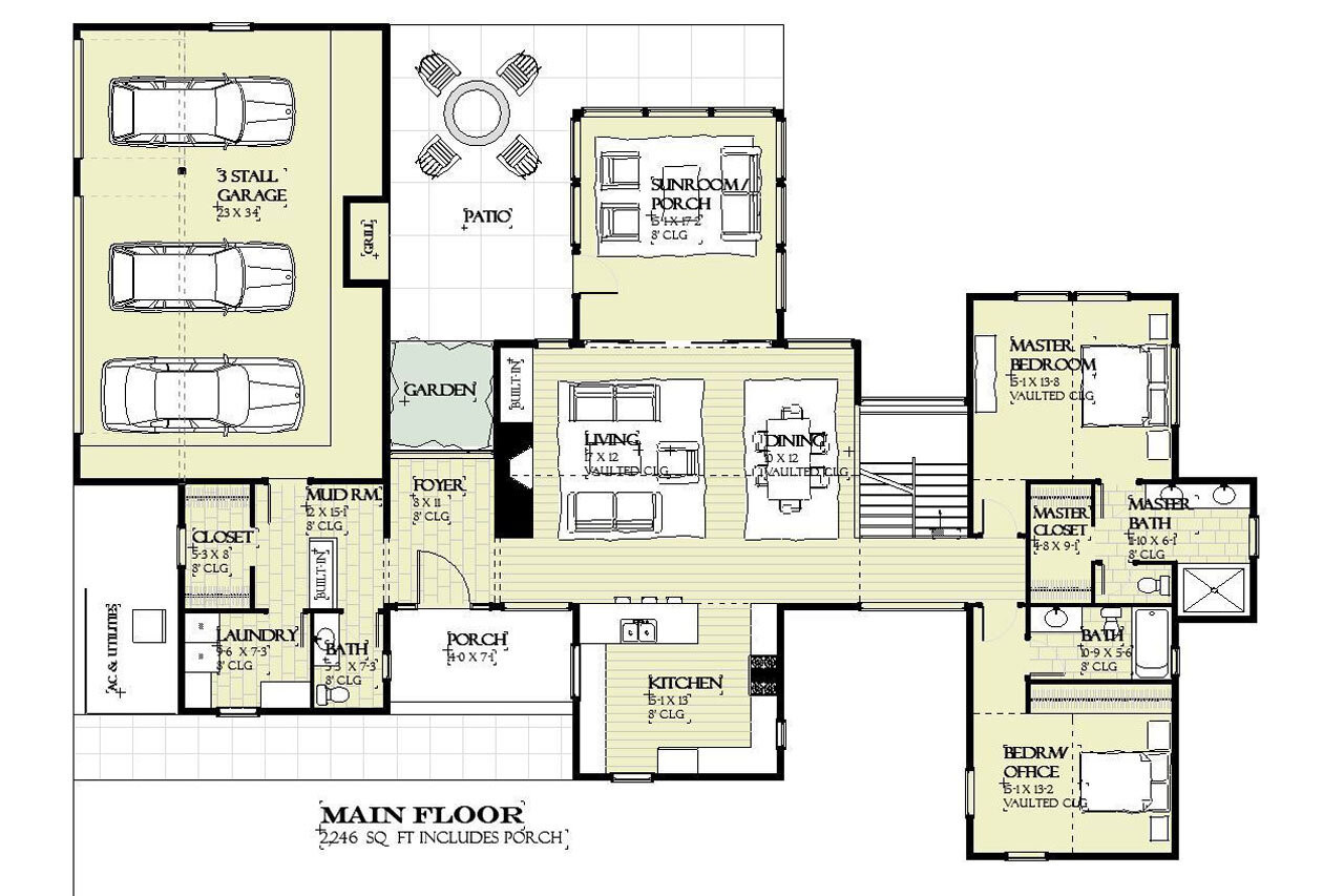 Modern House Plan - Denali 27291 - 1st Floor Plan
