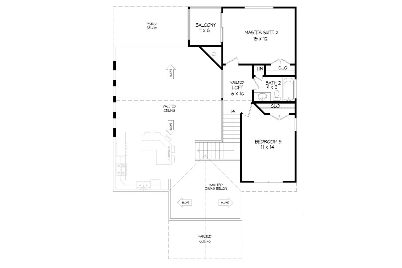 Secondary Image - Craftsman House Plan - 27888 - 2nd Floor Plan