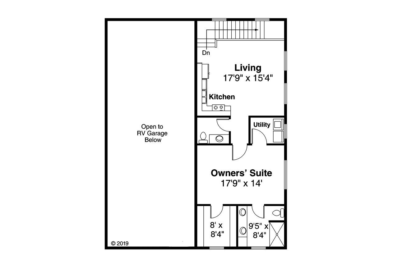 Secondary Image - Traditional House Plan - RV Garage 27896 - 2nd Floor Plan