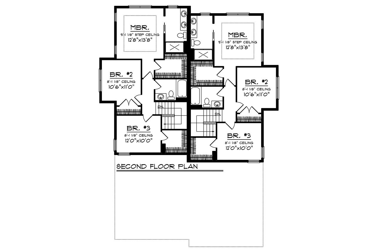 Traditional House Plan - 28035 - 2nd Floor Plan