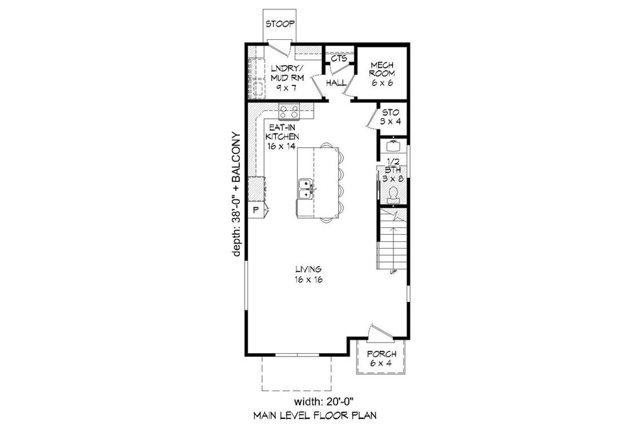 Modern House Plan - Shephard 28417 - 1st Floor Plan