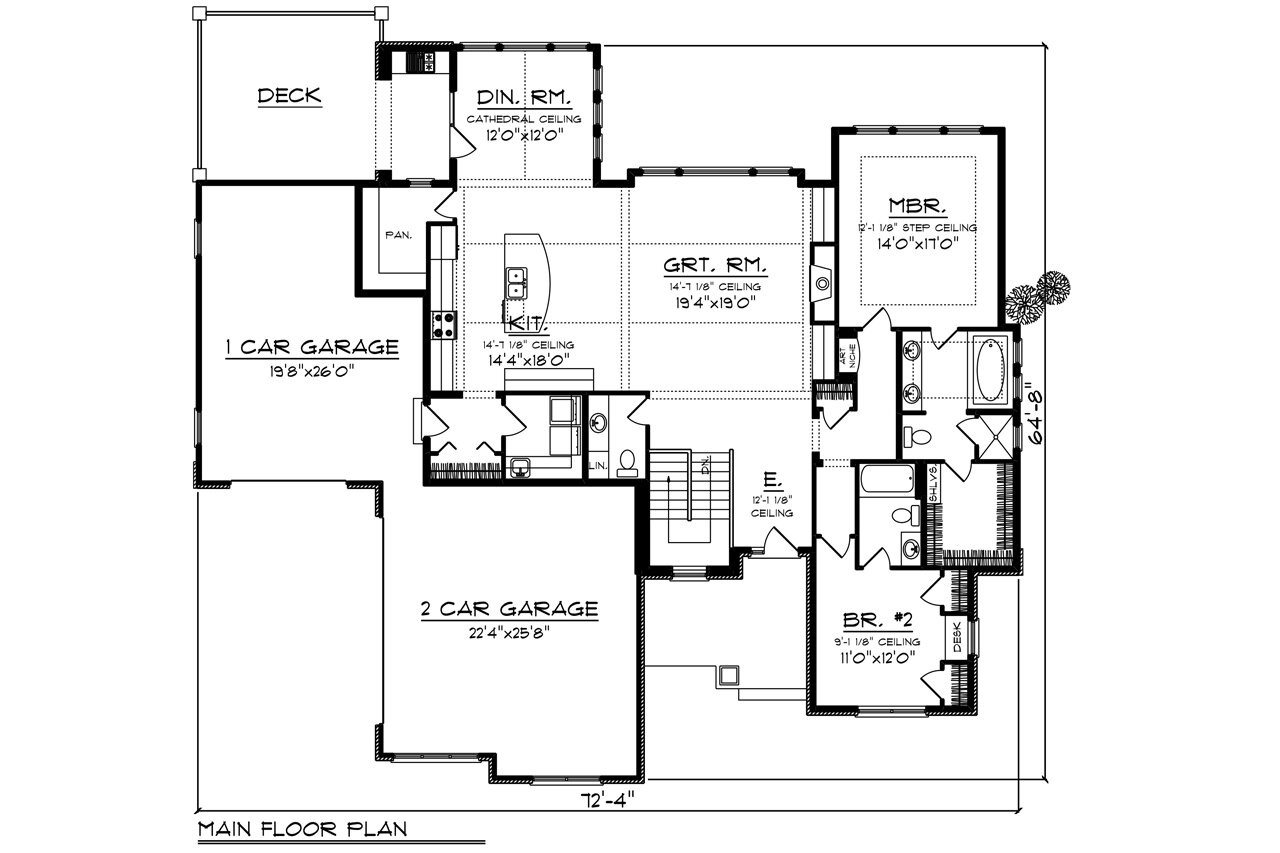 Ranch House Plan - 28613 - 1st Floor Plan
