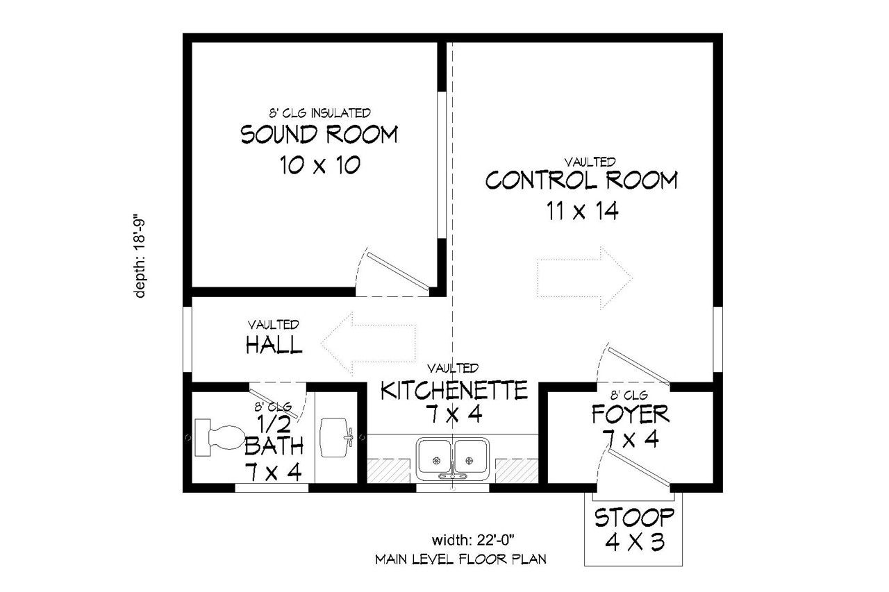 Traditional House Plan - Music Studio 28640 - 1st Floor Plan