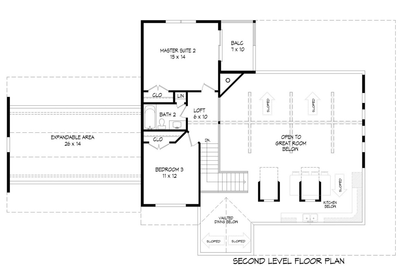Secondary Image - Farmhouse House Plan - Horton Falls 29012 - 2nd Floor Plan