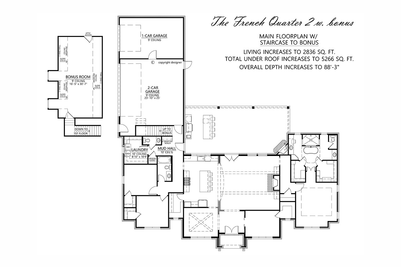 European House Plan - French Quarter 29477 - Optional Floor Plan