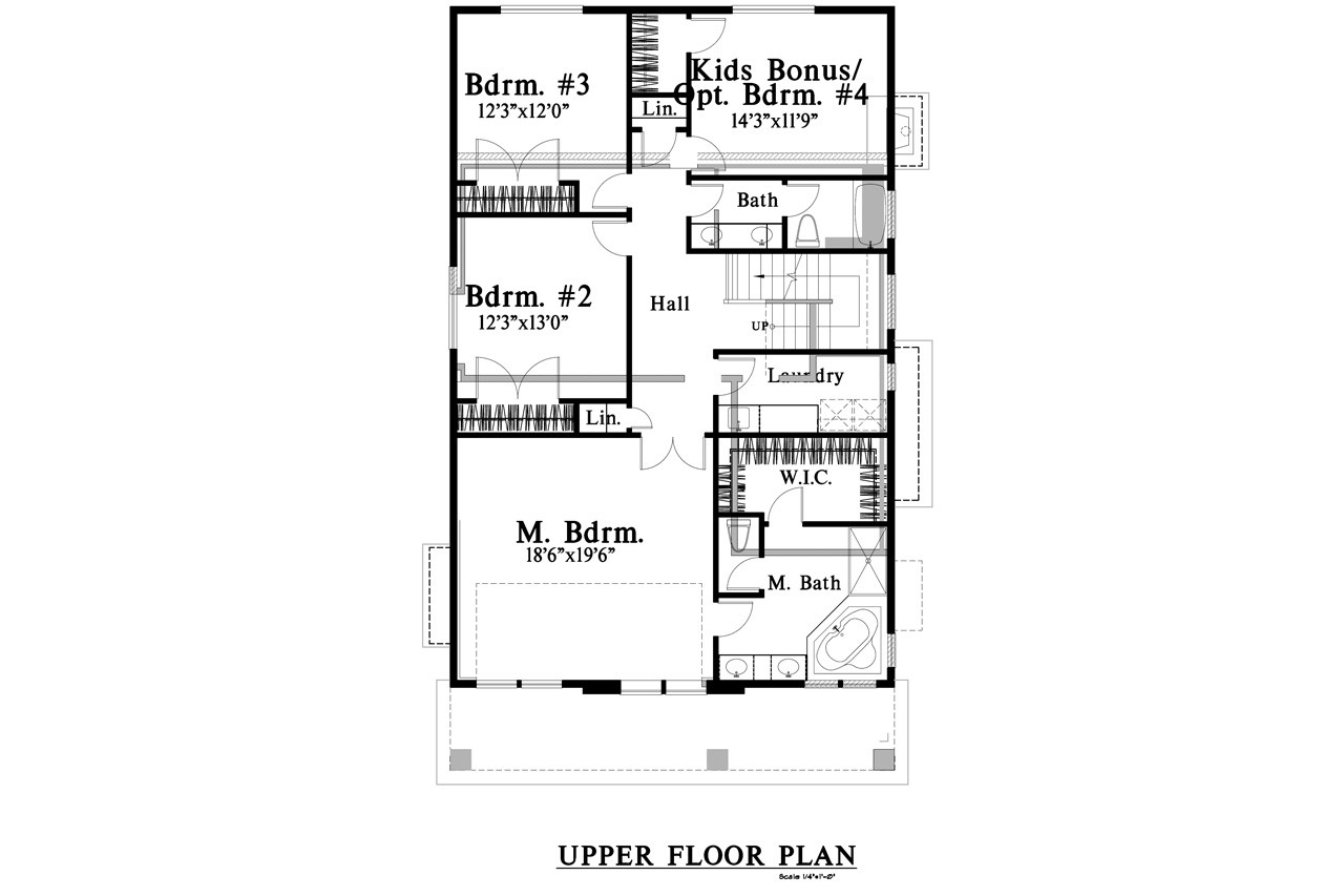 Craftsman House Plan - 29614 - 2nd Floor Plan