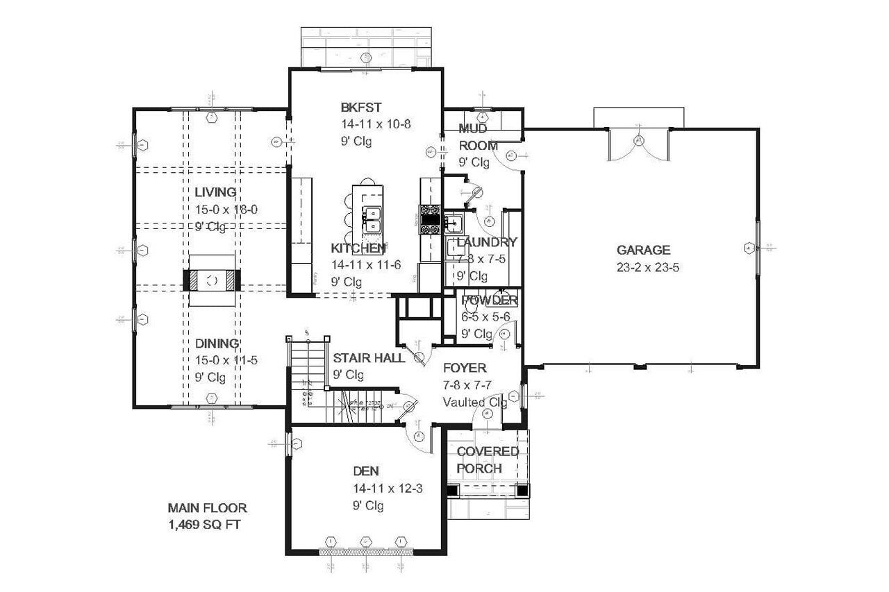 Cape Cod House Plan - Croswell 29690 - 1st Floor Plan