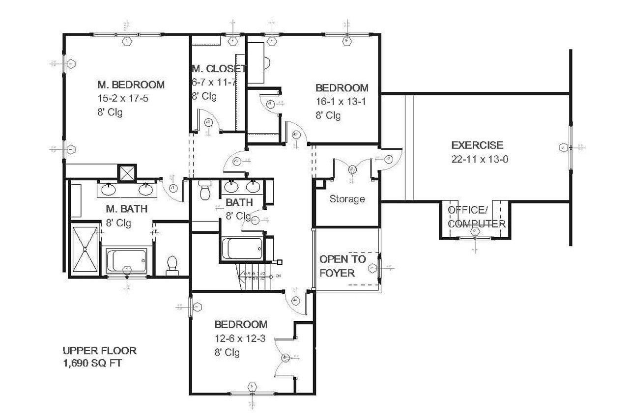 Secondary Image - Cape Cod House Plan - Croswell 29690 - 2nd Floor Plan