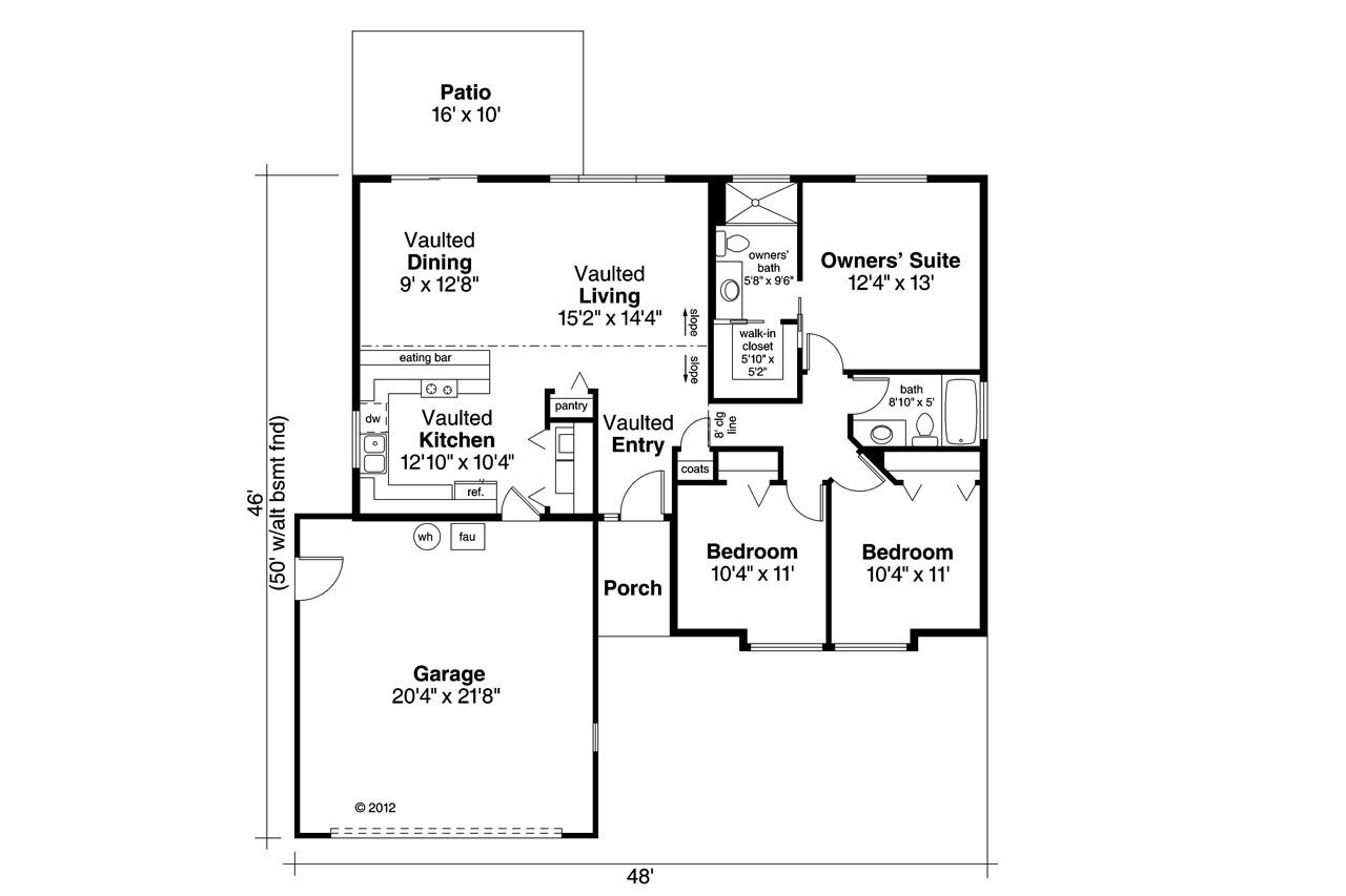 Ranch House Plan - Copperfield 29742 - 1st Floor Plan