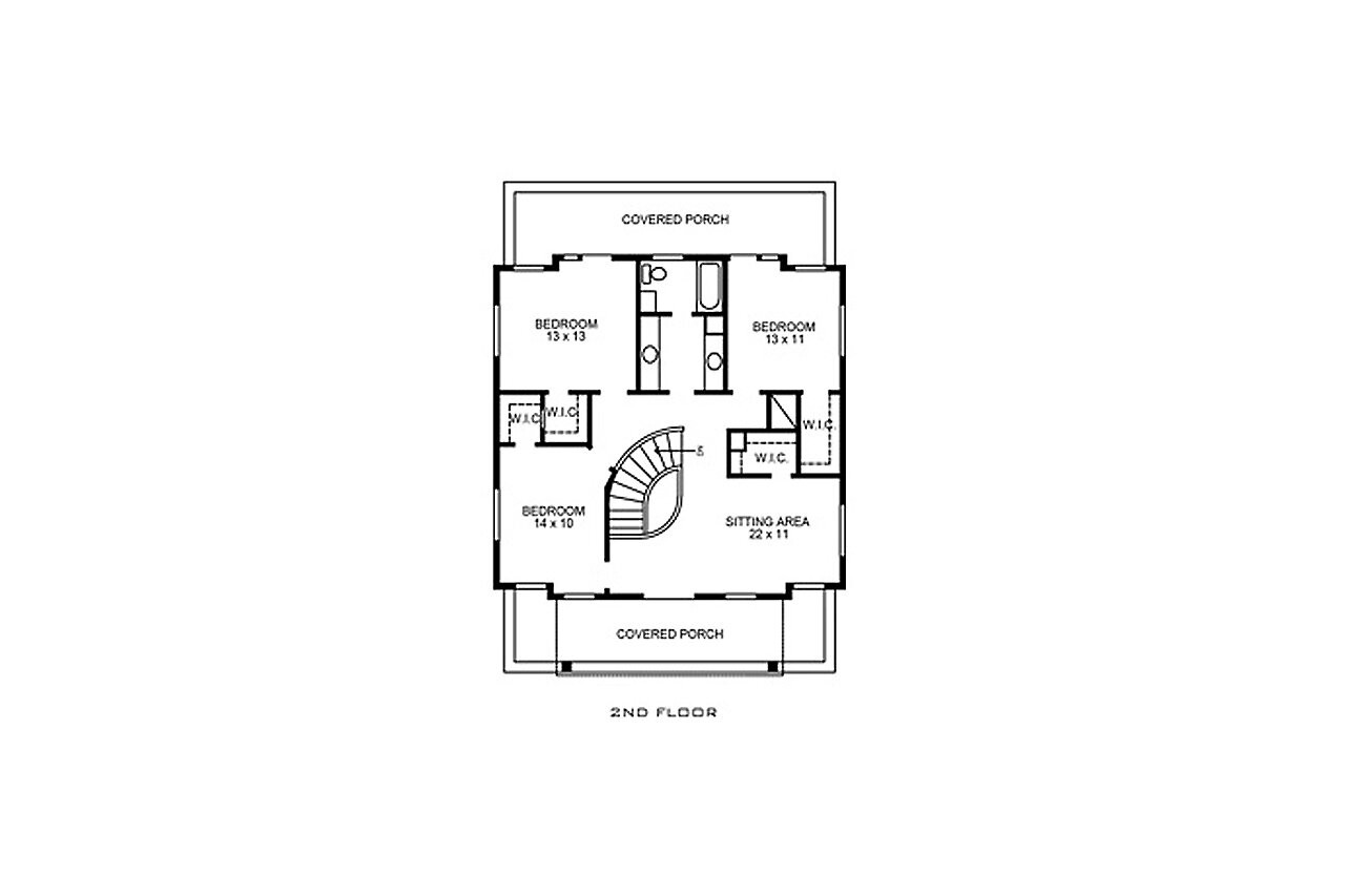 Secondary Image - Southwest House Plan - Estrada 29797 - 2nd Floor Plan