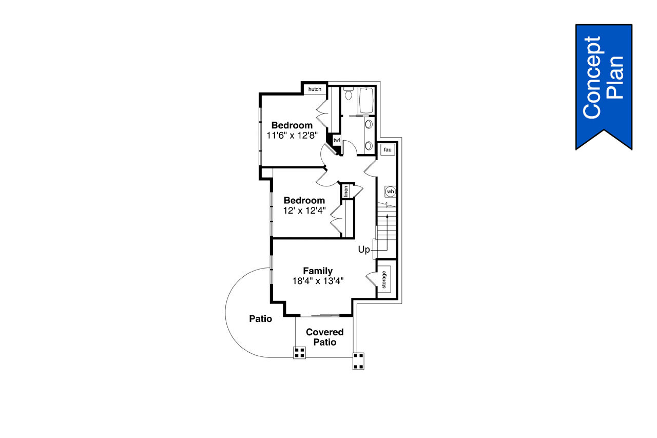 Secondary Image - Craftsman House Plan - Boulder Ridge 30240 - Basement Floor Plan