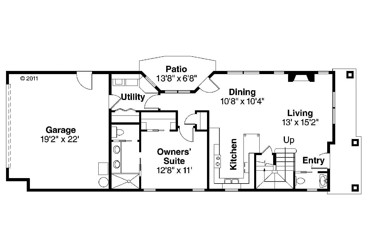 Contemporary House Plan - Montrose II 30317 - 1st Floor Plan