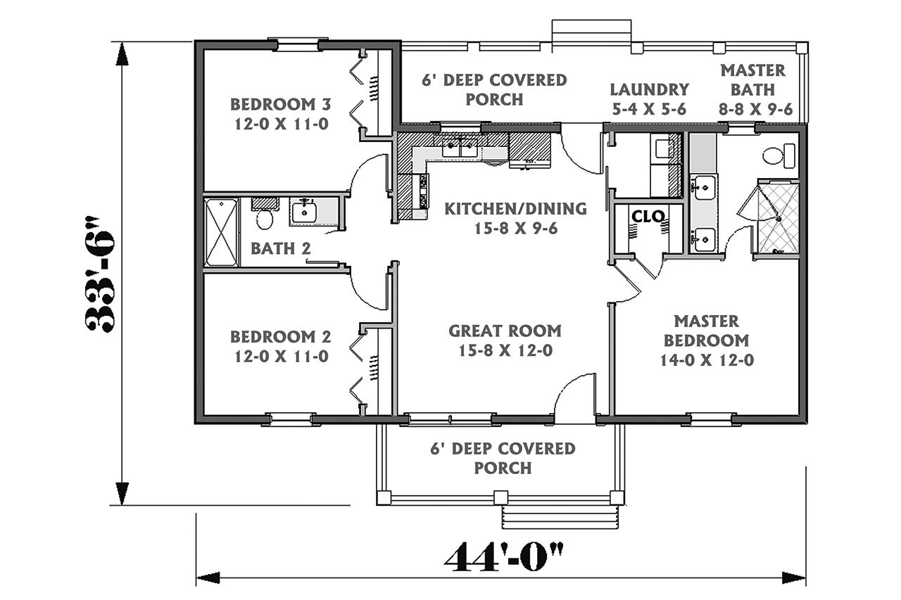 Farmhouse House Plan - 30855 - 1st Floor Plan