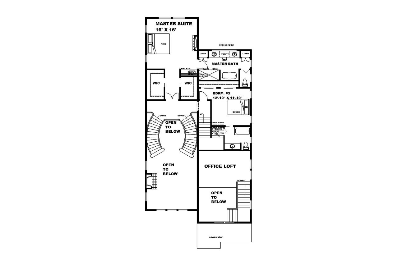 Secondary Image - Craftsman House Plan - 30975 - 2nd Floor Plan