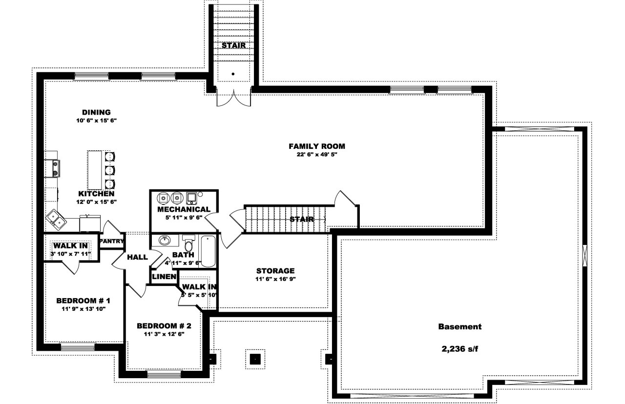 Country House Plan - Cleverley 31052 - Basement Floor Plan