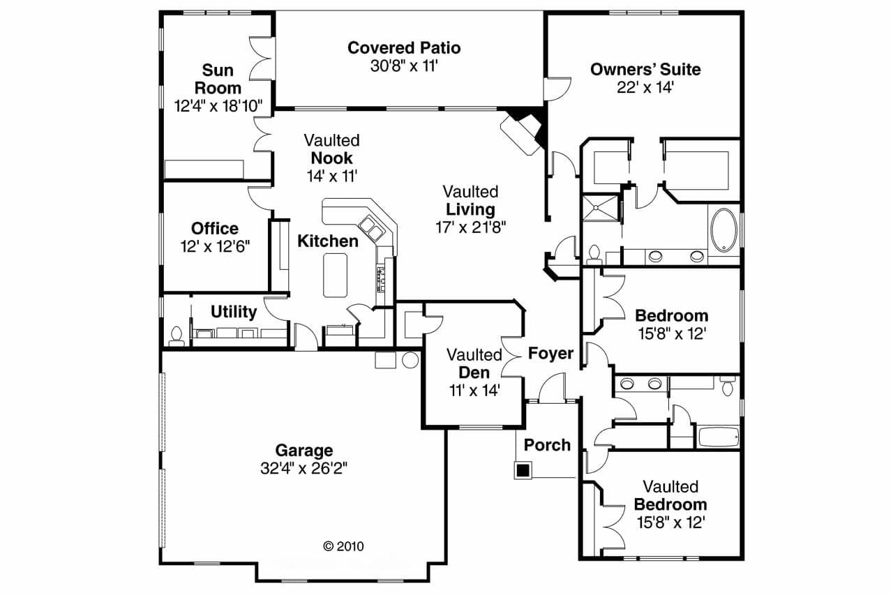 European House Plan - Winterberry 31187 - 1st Floor Plan