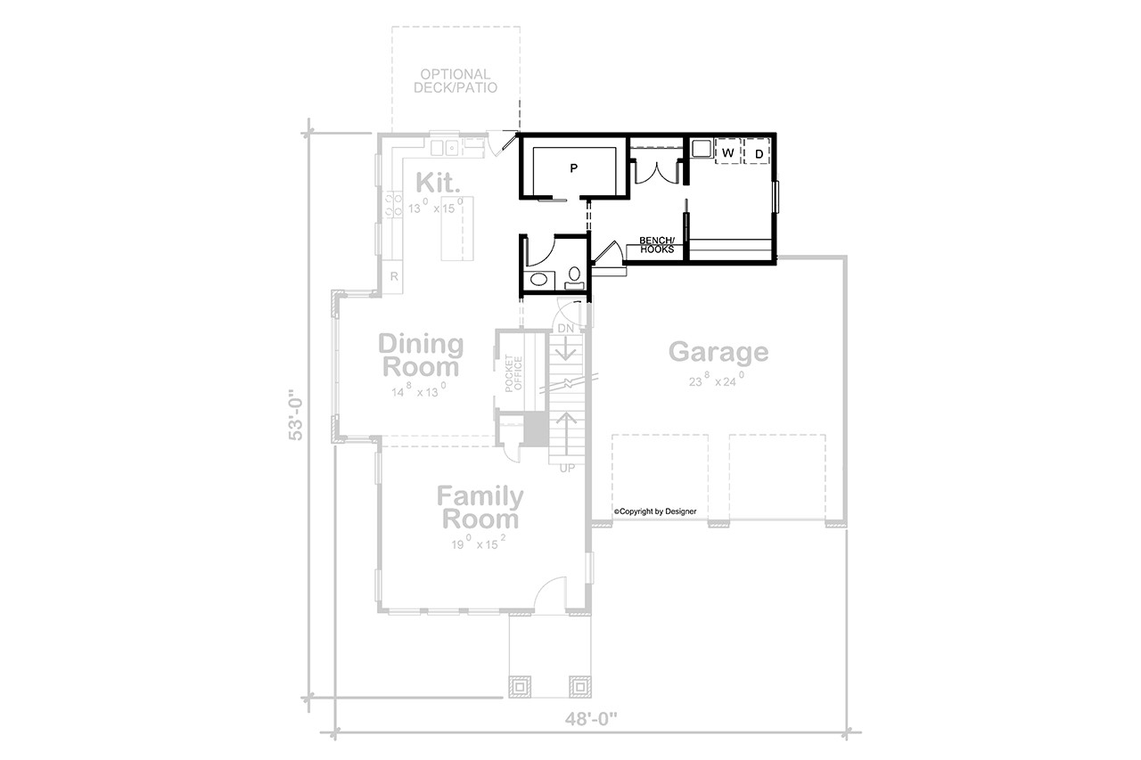 Modern House Plan - Tilson Modern 31238 - Optional Floor Plan