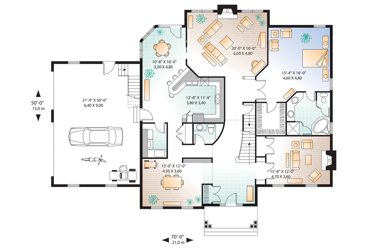 Farmhouse House Plan - Abraham 31326 - 1st Floor Plan