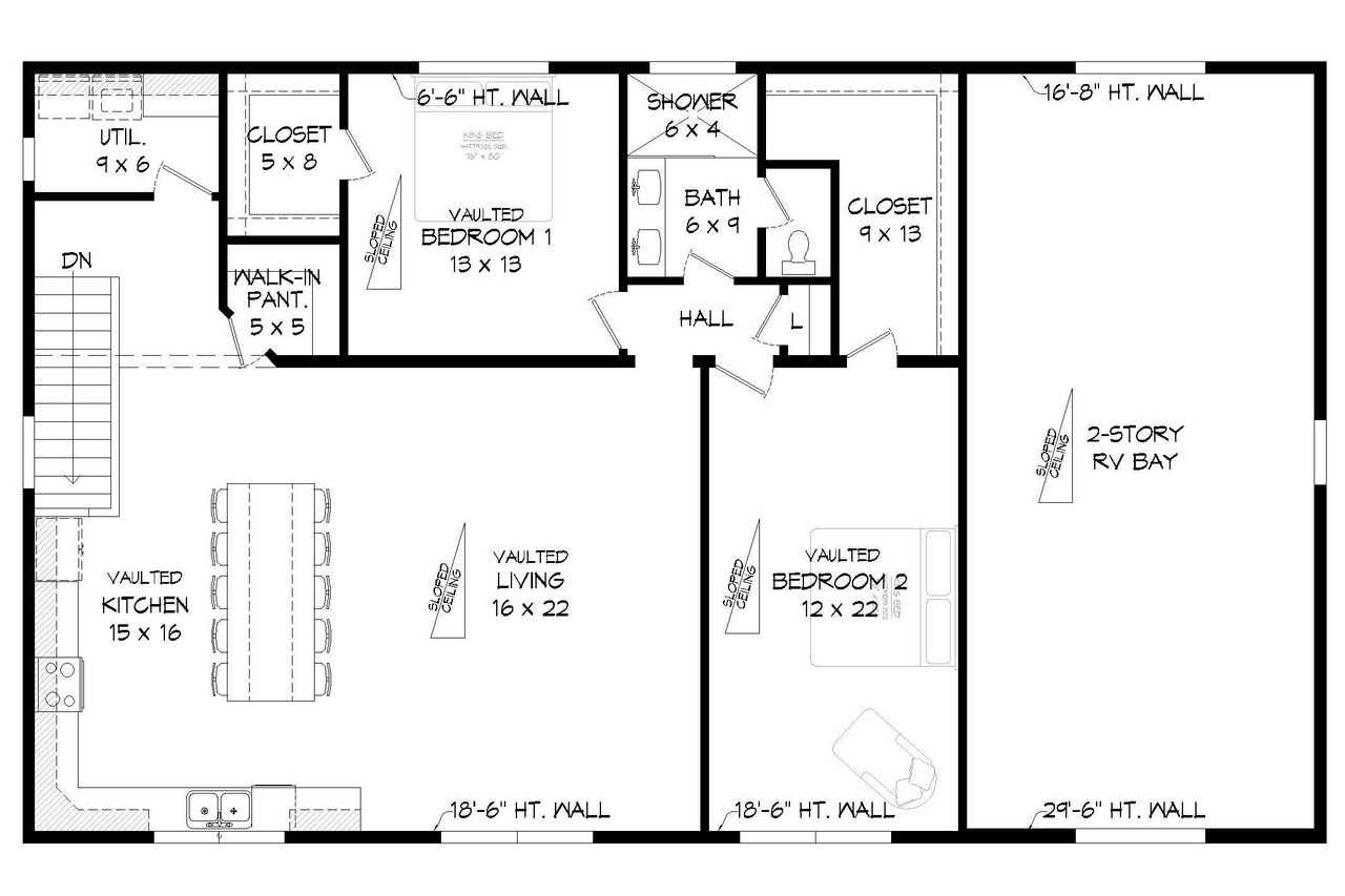Secondary Image - Contemporary House Plan - Sunset Place 31598 - 2nd Floor Plan