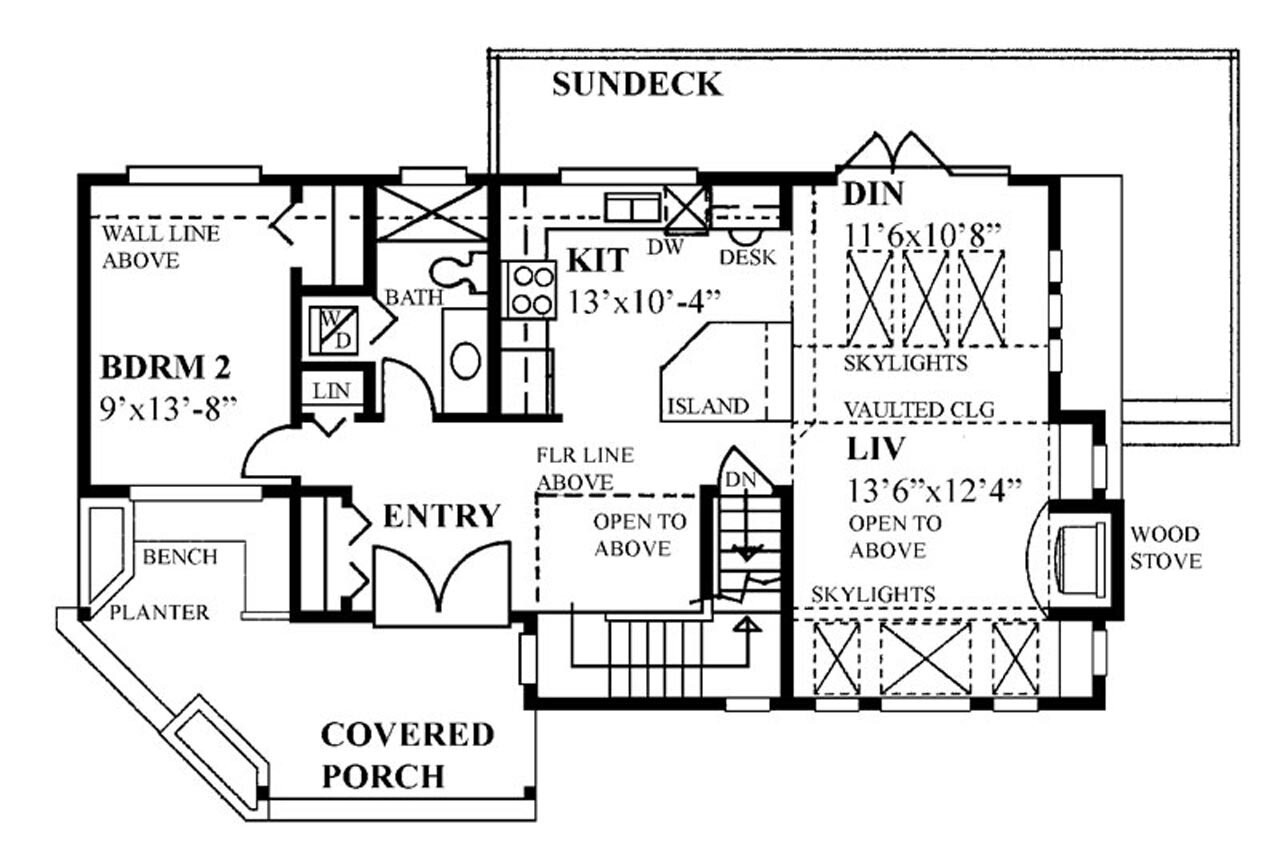 Cottage House Plan - 31974 - 1st Floor Plan