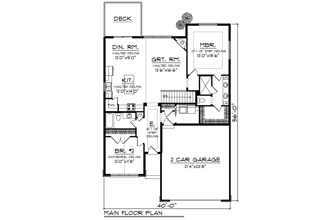 Ranch House Plan - 32139 - 1st Floor Plan