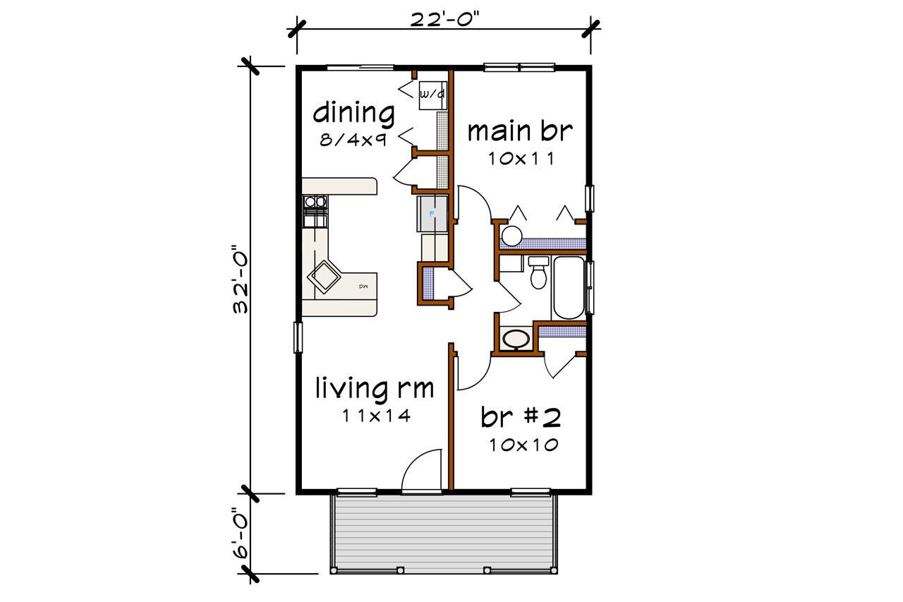 Cottage House Plan - 32333 - 1st Floor Plan