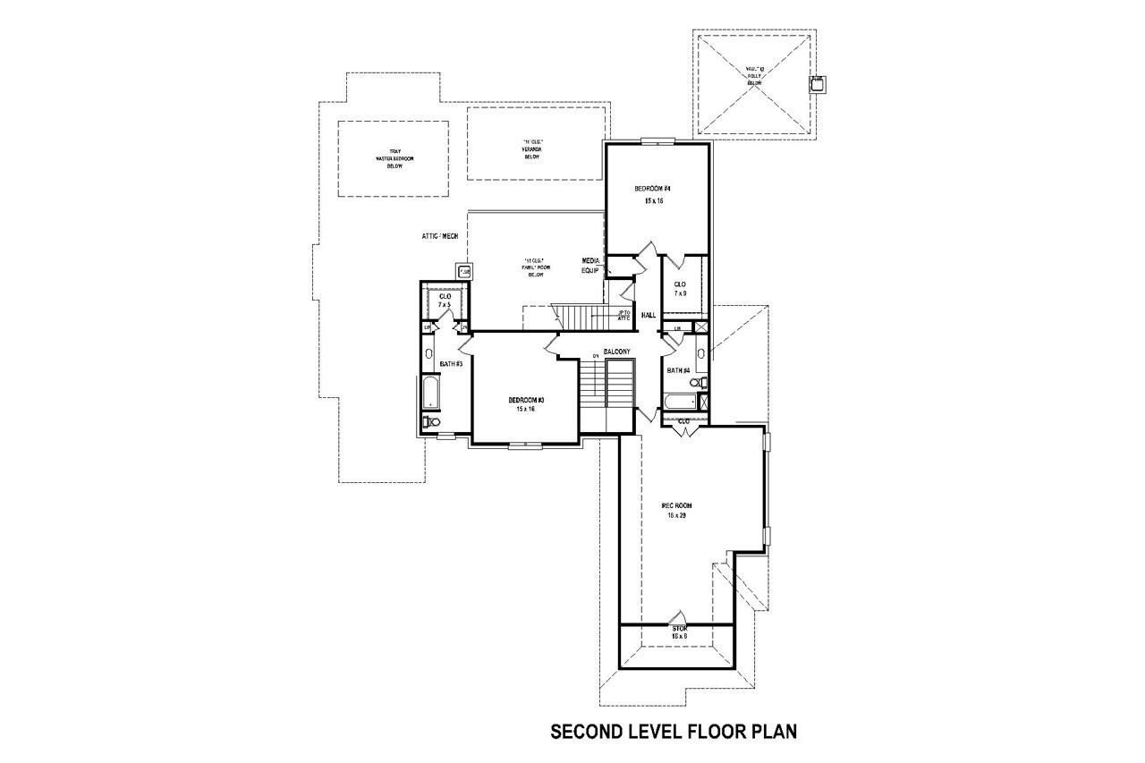 Secondary Image - European House Plan - 32530 - 2nd Floor Plan
