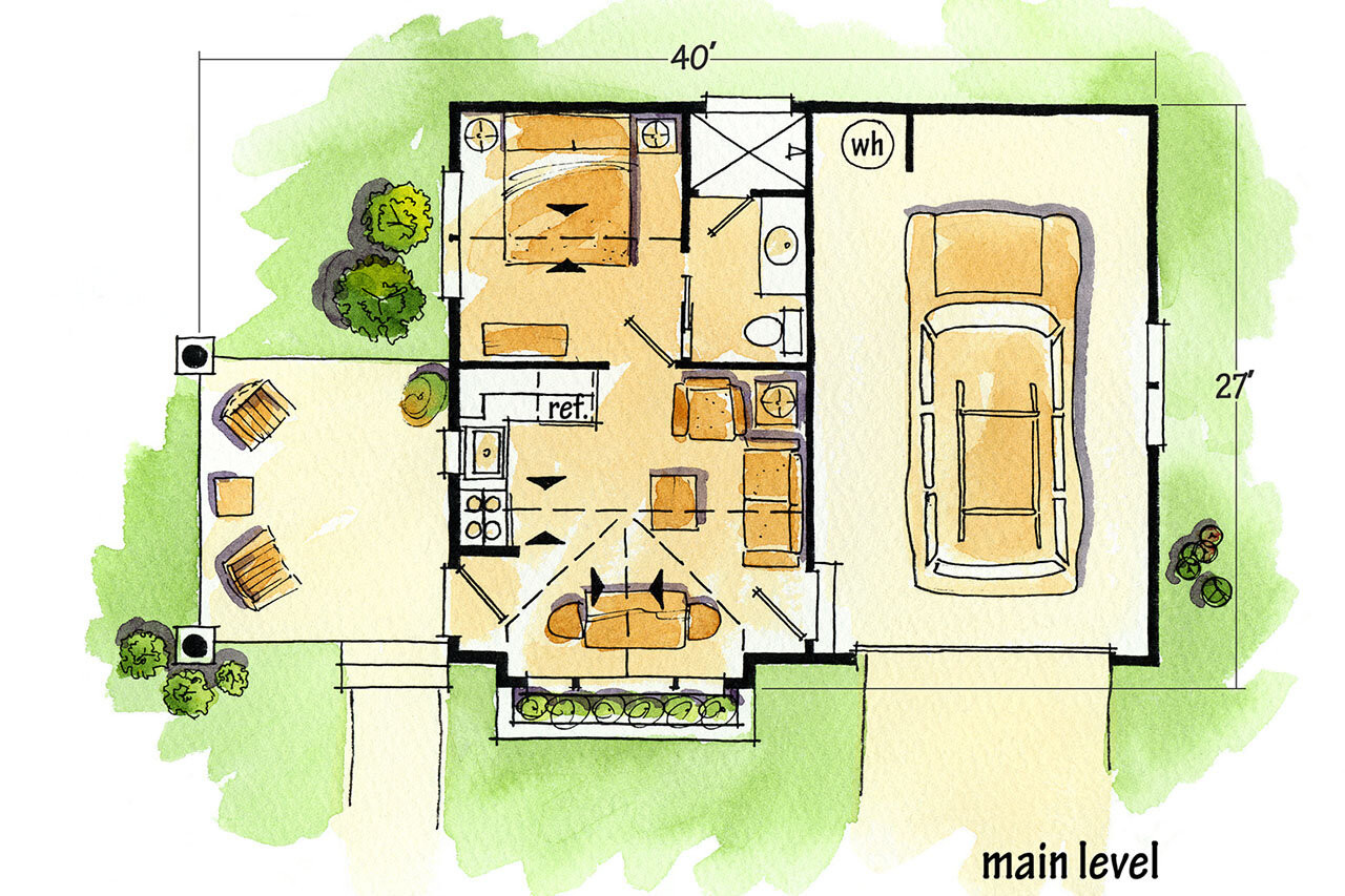 Lodge Style House Plan - Little Rock 32770 - 1st Floor Plan