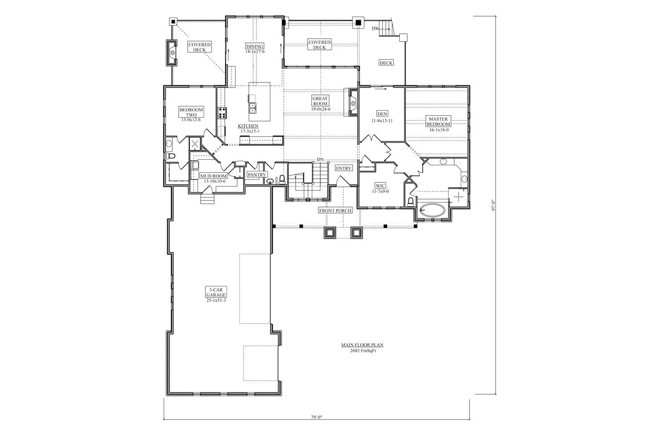 Farmhouse House Plan - Catalina Ridge 32773 - 1st Floor Plan