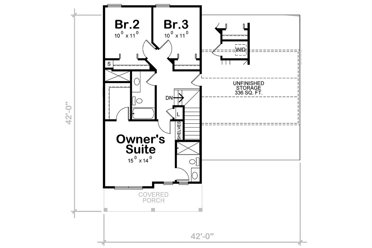 Secondary Image - Traditional House Plan - Natalie Park 33595 - 2nd Floor Plan