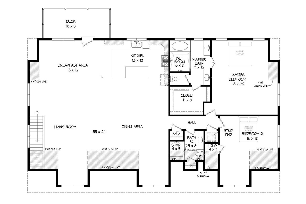 Secondary Image - Traditional House Plan - Crider Creek 33656 - 2nd Floor Plan