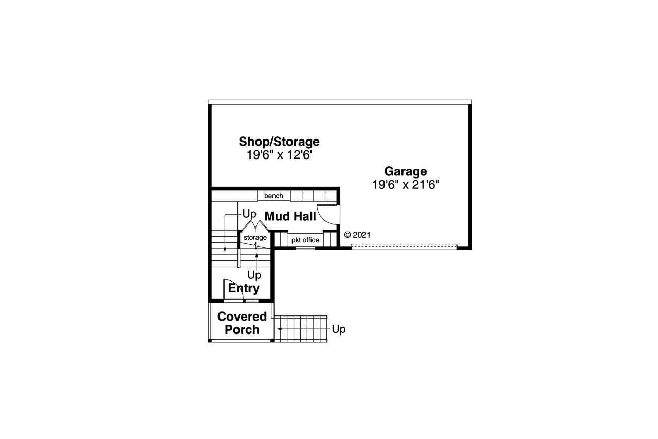 Contemporary House Plan - Forest View 34264 - Basement Floor Plan