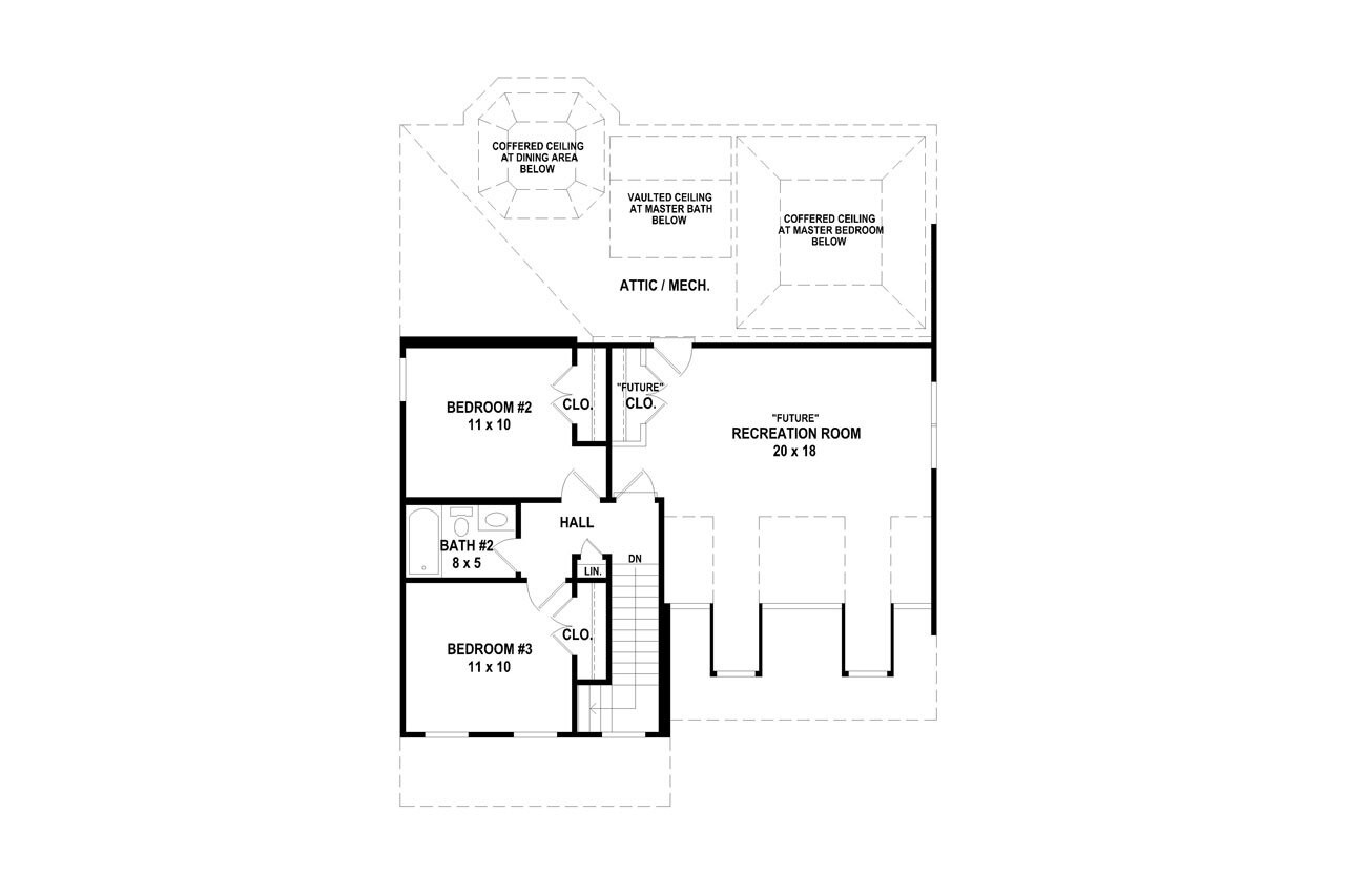 Secondary Image - European House Plan - 34372 - 2nd Floor Plan