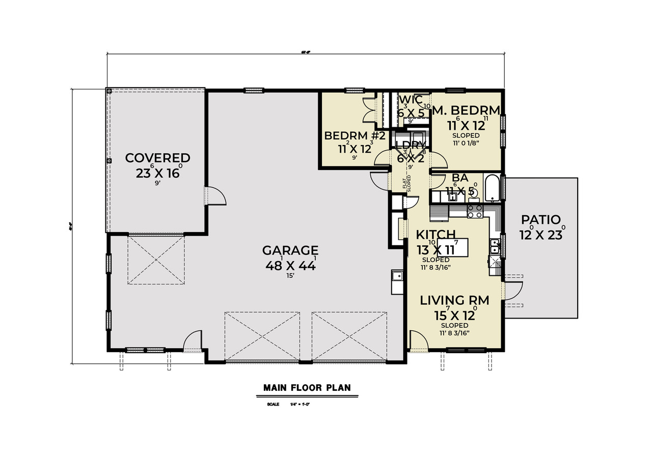 Farmhouse House Plan - 34410 - 1st Floor Plan