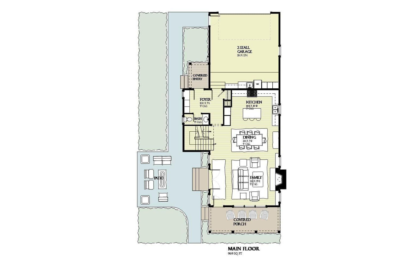 Bungalow House Plan - Bluefin 34570 - 1st Floor Plan