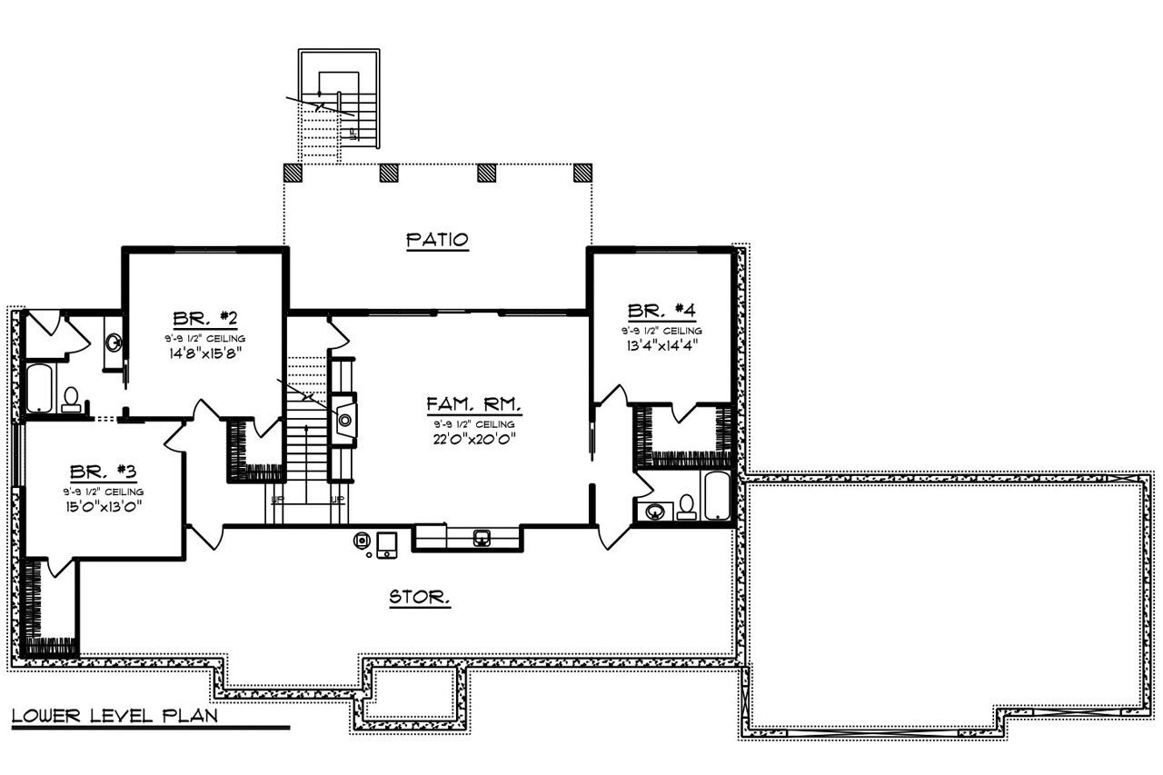 Ranch House Plan - 34676 - 2nd Floor Plan