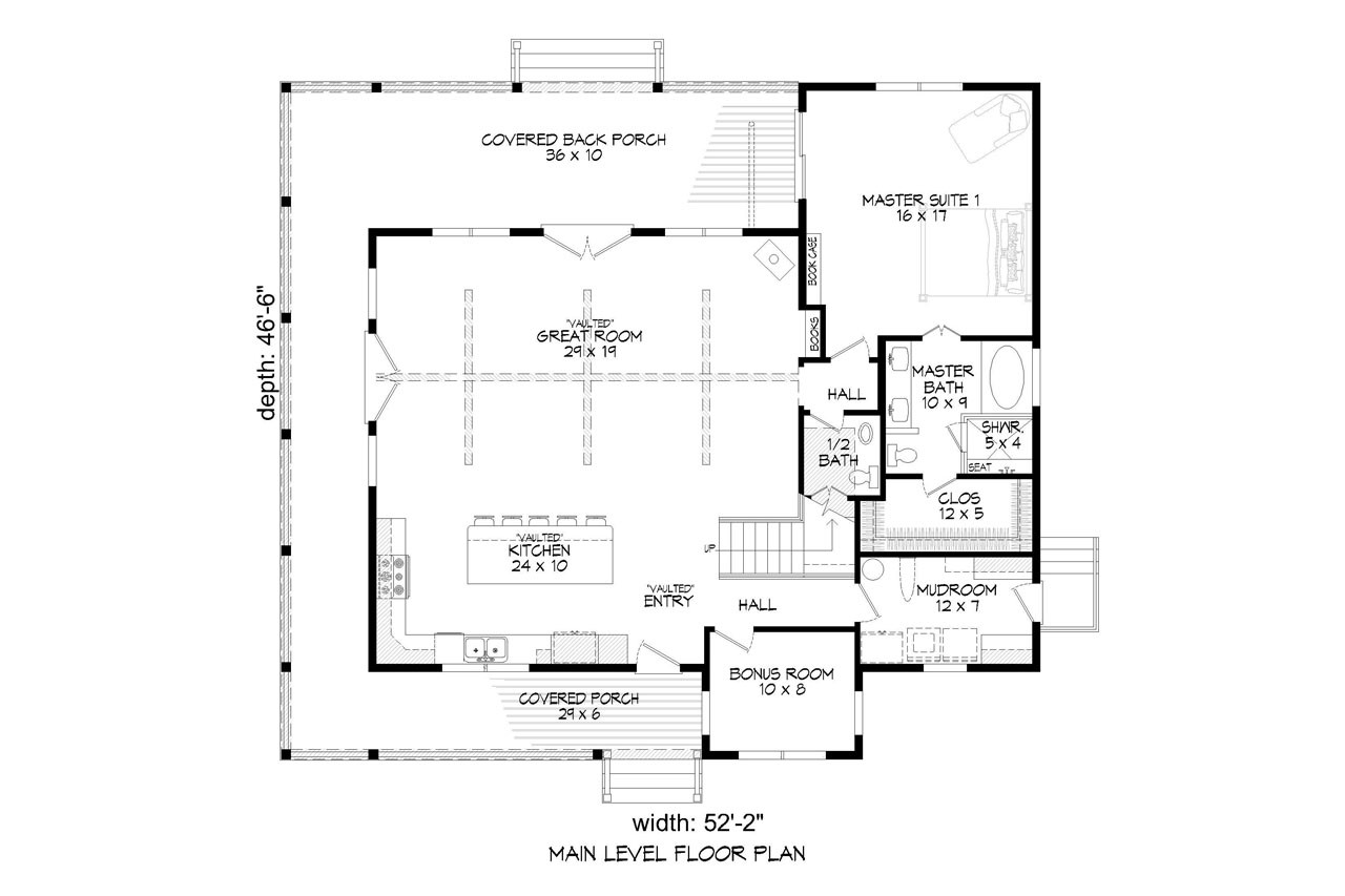 Country House Plan - Mountain Shadows II 34885 - 1st Floor Plan