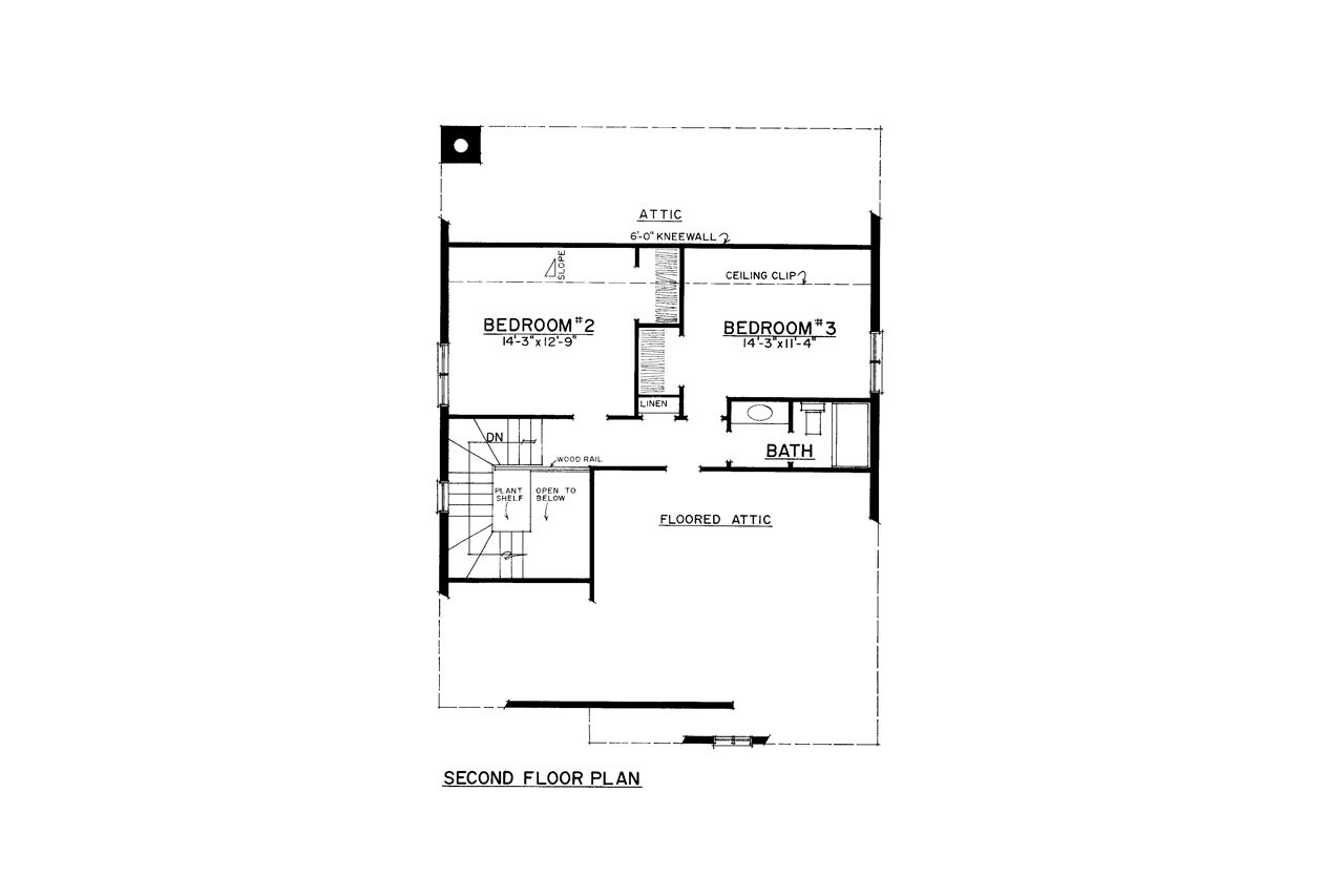 Secondary Image - Country House Plan - 35175 - 2nd Floor Plan