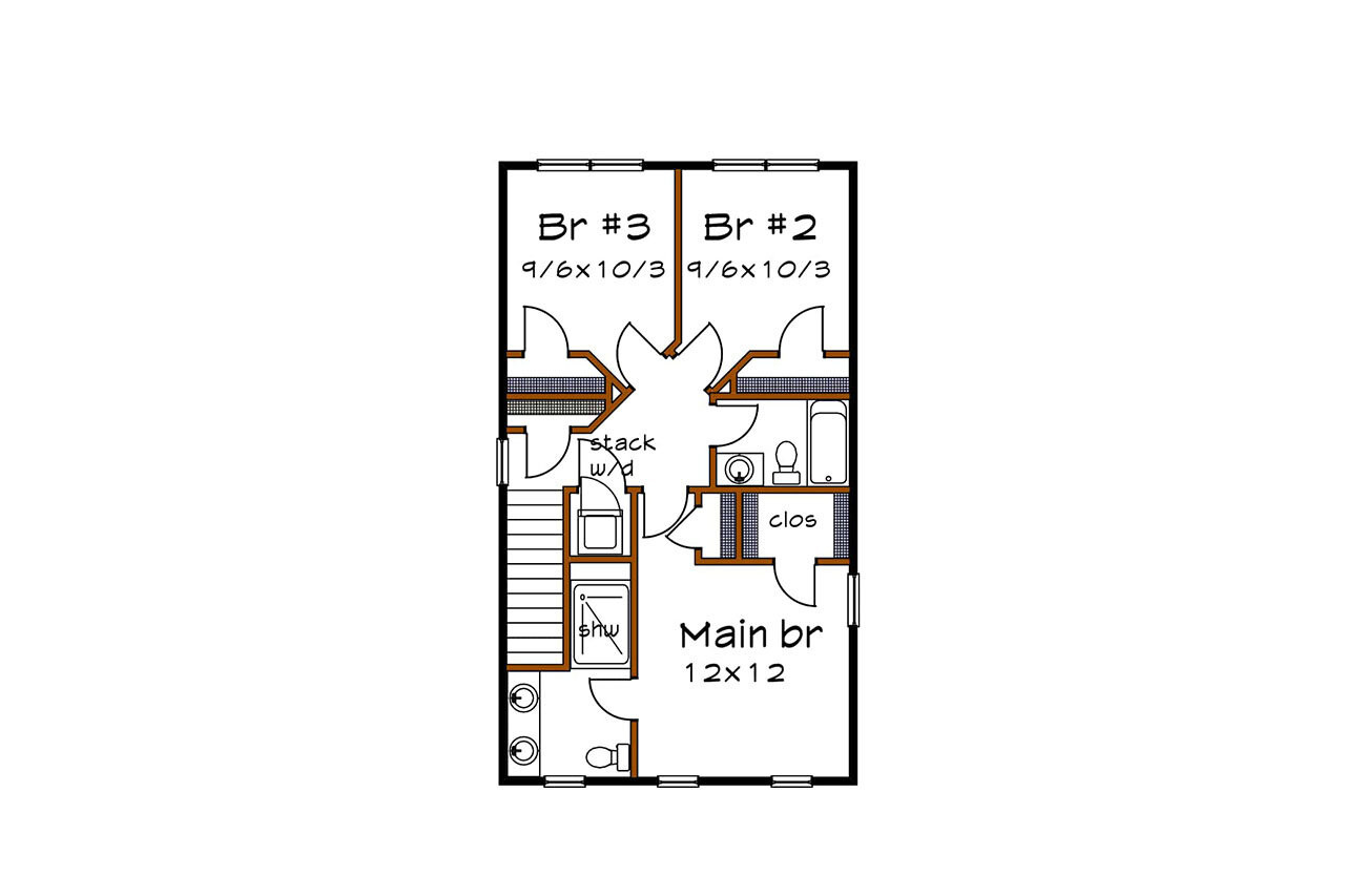 Craftsman House Plan - 35240 - 2nd Floor Plan