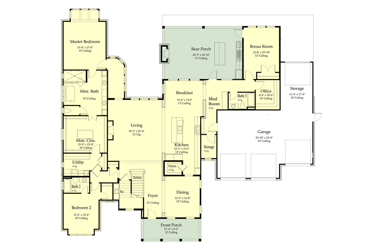 Farmhouse House Plan - 35248 - 1st Floor Plan