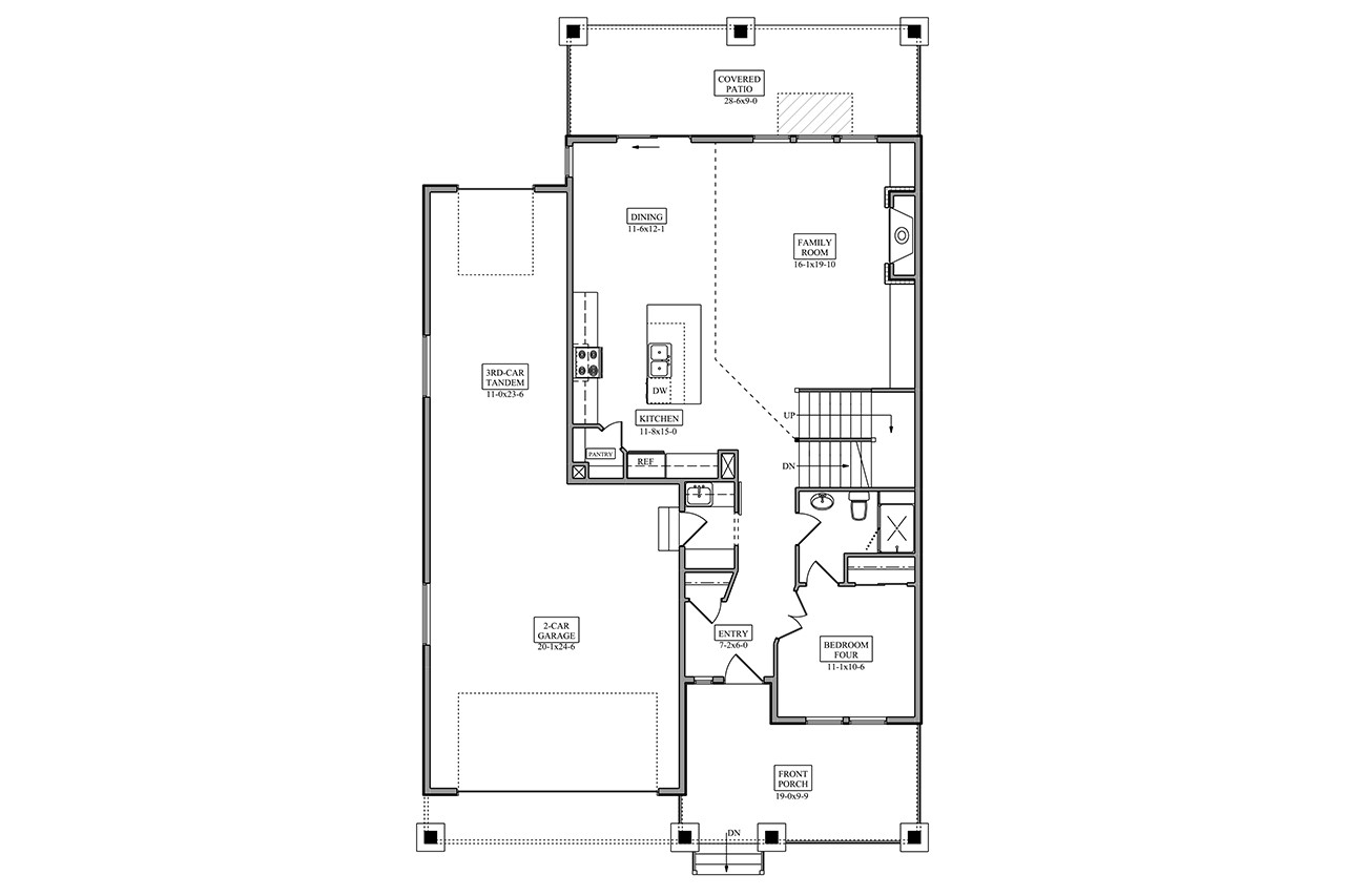 Craftsman House Plan - Cinch 35310 - 1st Floor Plan